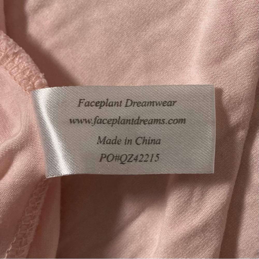 Faceplant Dreamwear Pastel Pink V-Neck Sleeveless Tank Nightgown Size Small - Picture 14 of 16
